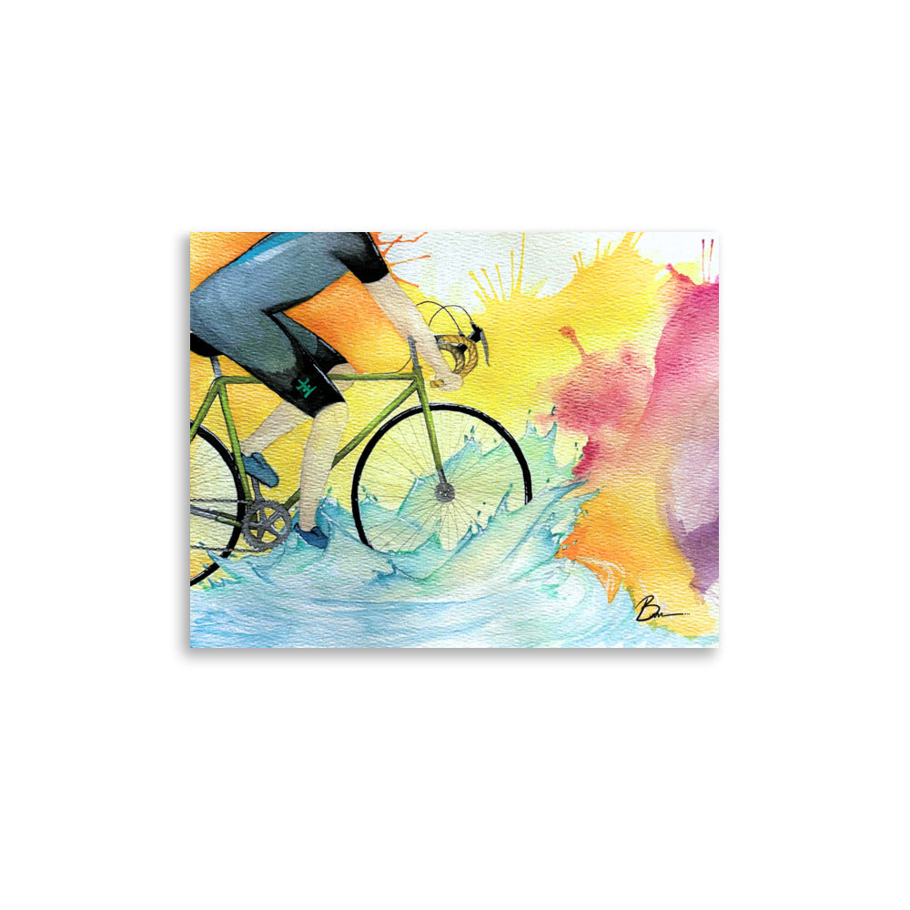 Rainbow Cyclist - Matte Print