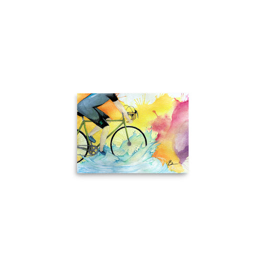 Rainbow Cyclist - Matte Print