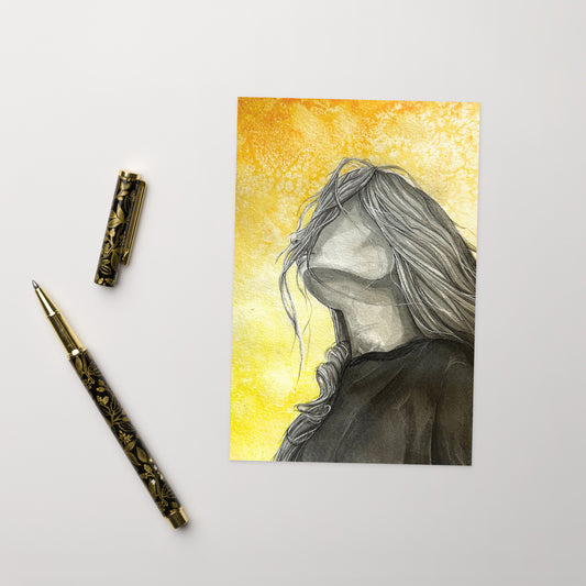 Wind Girl - Greeting Card
