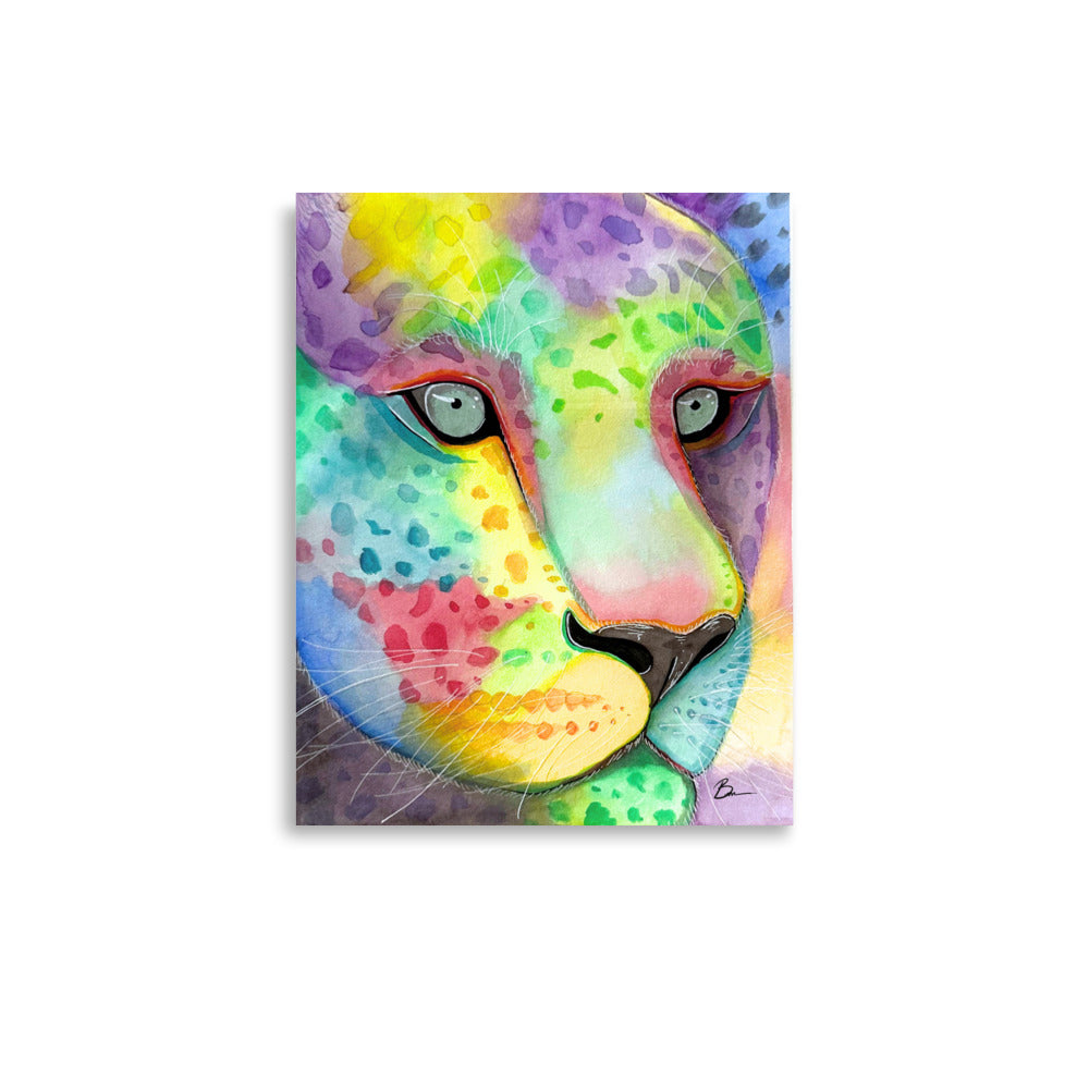 Rainbow Leopard - Matte Print