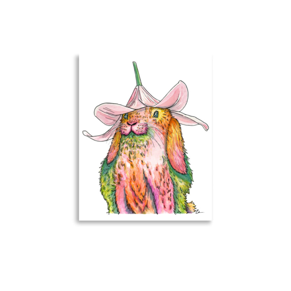 Petals the Bunny - Matte Print