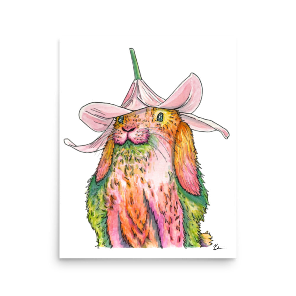 Petals the Bunny - Matte Print