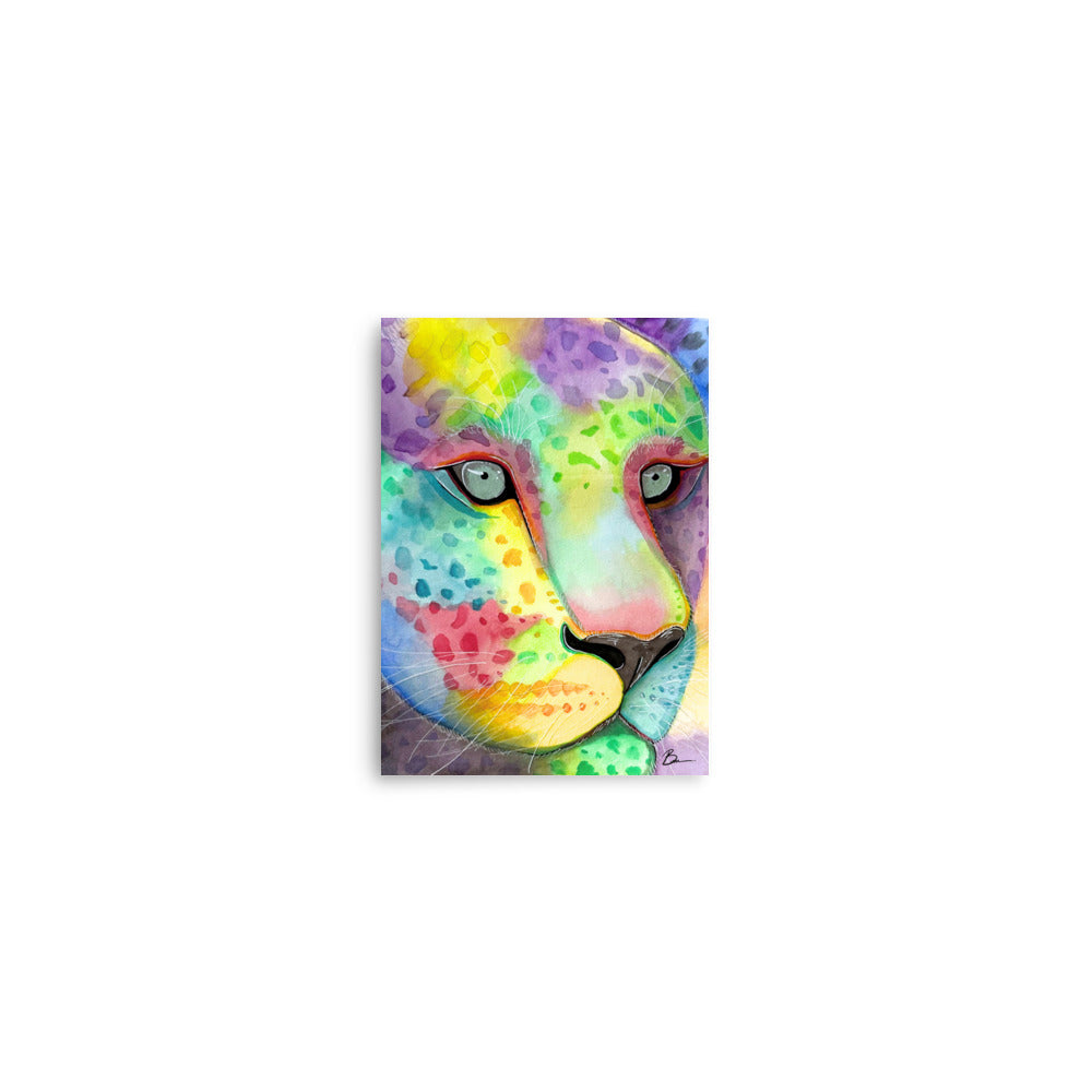 Rainbow Leopard - Matte Print
