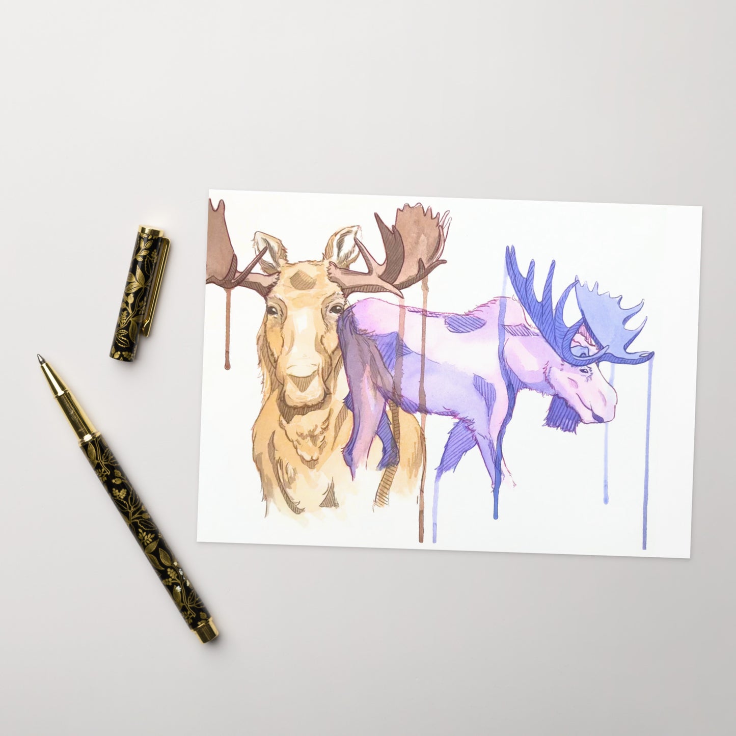 Dos Moose - Greeting Card
