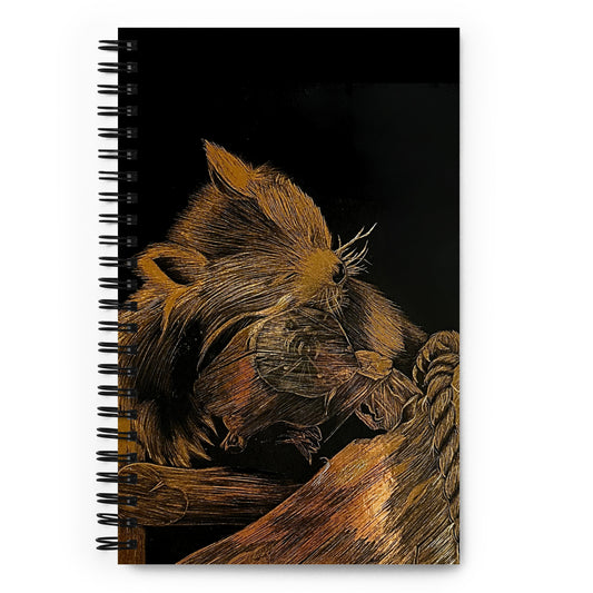 Golden Red Panda - Spiral Notebook